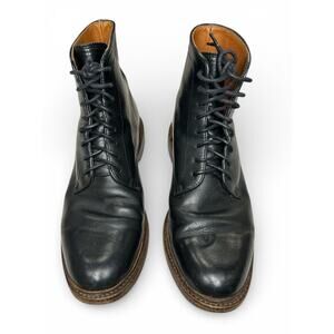 Frye Jones Black Size 8.5D Leather Lace Up Plain Toe Combat Ankle Chukka Boots